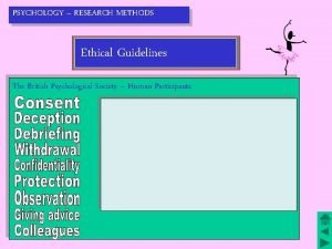 British psychological society ethical guidelines