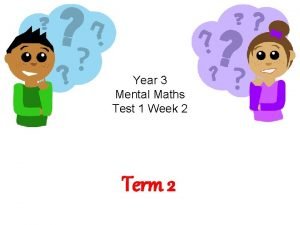 Year 3 mental maths test