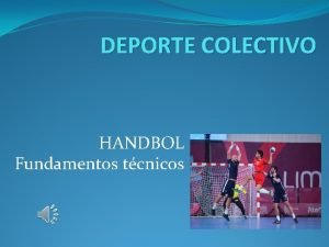 Fundamentos tecnicos del handball