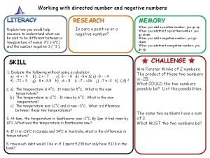Directed numbers definition and examples