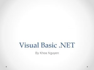 History of visual basic