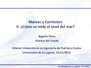 Mareas y Corrientes II Cmo se mide el