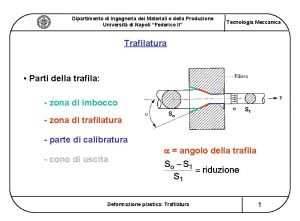 Dipartimento di Ingegneria dei Materiali e della Produzione