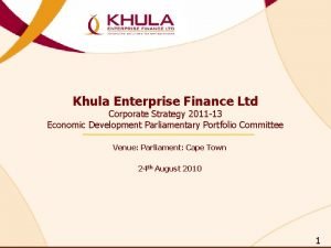 Khula enterprise finance