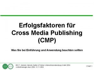 Erfolgsfaktoren fr Cross Media Publishing CMP Was Sie