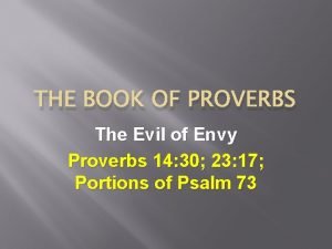 Envy proverbs
