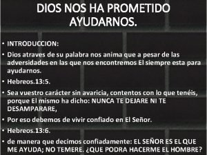 El señor ha prometido ayudarnos letra El señor ha prometido ayudarnos letra