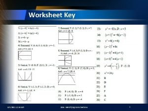 Classifying conic sections worksheet