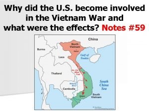 Why did the U S become involved in