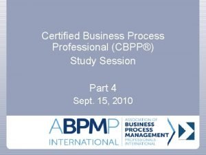 Cbpp certification