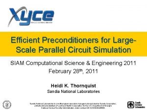Efficient Preconditioners for Large Scale Parallel Circuit Simulation
