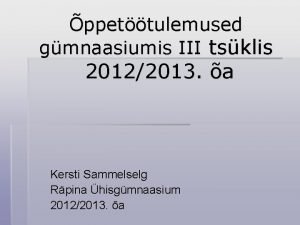 Kersti sammelselg Kersti sammelselg