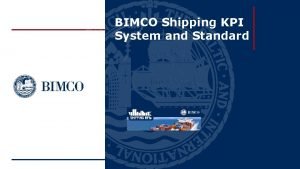 Bimco shipping kpi