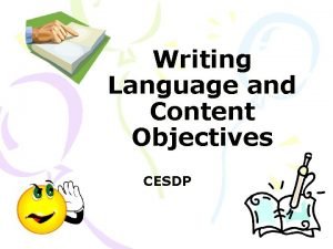 What are language objectives