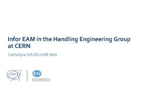 Infor EAM in the Handling Engineering Group at