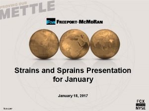 Strains and Sprains Presentation for January 18 2017