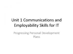Unit 1 communication and employability skills for it