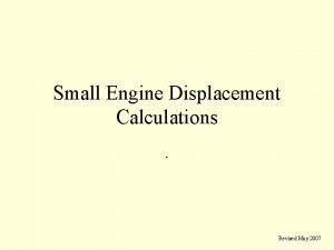 Cylinder displacement formula