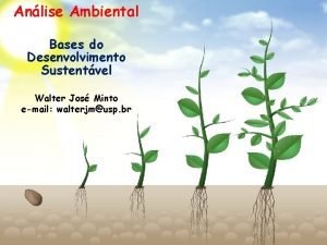 Anlise Ambiental Bases do Desenvolvimento Sustentvel Walter Jos