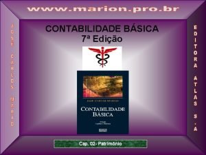 CONTABILIDADE BSICA 7 Edio Cap 02 Patrimnio 1