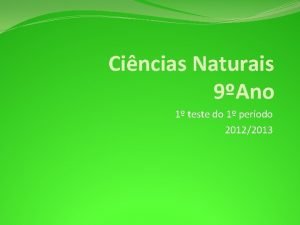 Cincias Naturais 9Ano 1 teste do 1 perodo