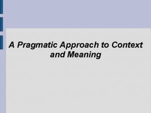 Theory of pragmatism