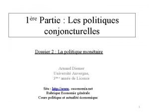 1re Partie Les politiques conjoncturelles Dossier 2 La