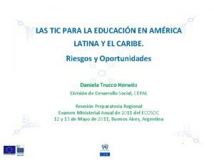 LAS TIC PARA LA EDUCACIN EN AMRICA LATINA