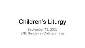 Catholic children's liturgy worksheets