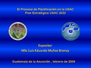 El Proceso de Planificacin en la USAC Plan