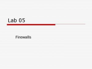 Linux firewalls