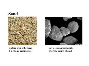 Surface area of sand