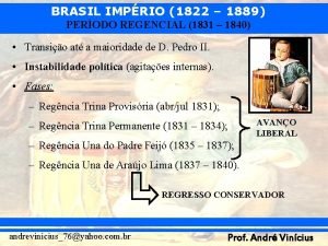 BRASIL IMPRIO 1822 1889 PERODO REGENCIAL 1831 1840