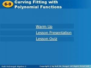 Curve Fitting with Curving Fitting 6 9 Polynomial