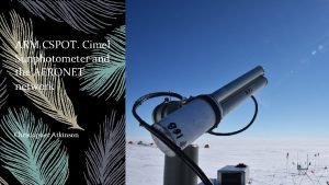 ARM CSPOT Cimel Sunphotometer and the AERONET network