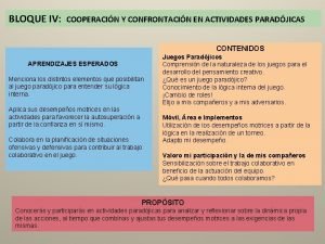 Un juego paradójico Un juego paradójico