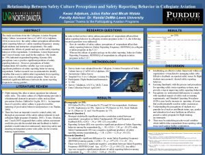 Relationship Between Safety Culture Perceptions and Safety Reporting