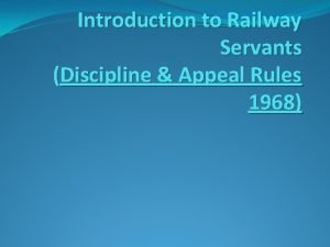 Railway discipline and appeal rules book