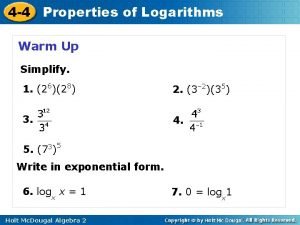 Simplify log