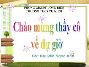 PHO NG GDT LONG BIN TR NG THCS