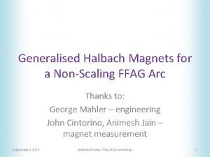 Generalised Halbach Magnets for a NonScaling FFAG Arc