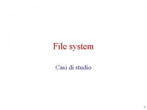 File system esempi