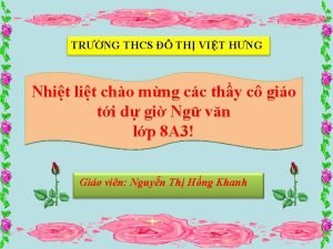 TRNG THCS TH VIT HNG Nhit lit cho