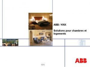 ABB KNX Solutions pour chambres et logements 171