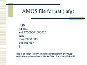 AMOS file format afg LIB iid 453 eid