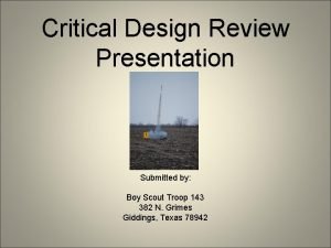 Design review presentation