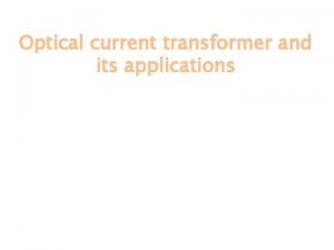 Optical current transformer