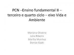 PCN Ensino fundamental II terceiro e quarto ciclo