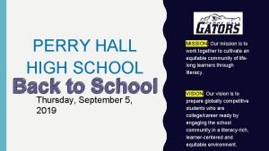 PERRY HALL HIGH SCHOOL Back to School Thursday