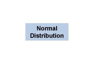 Standard deviation normal distribution
